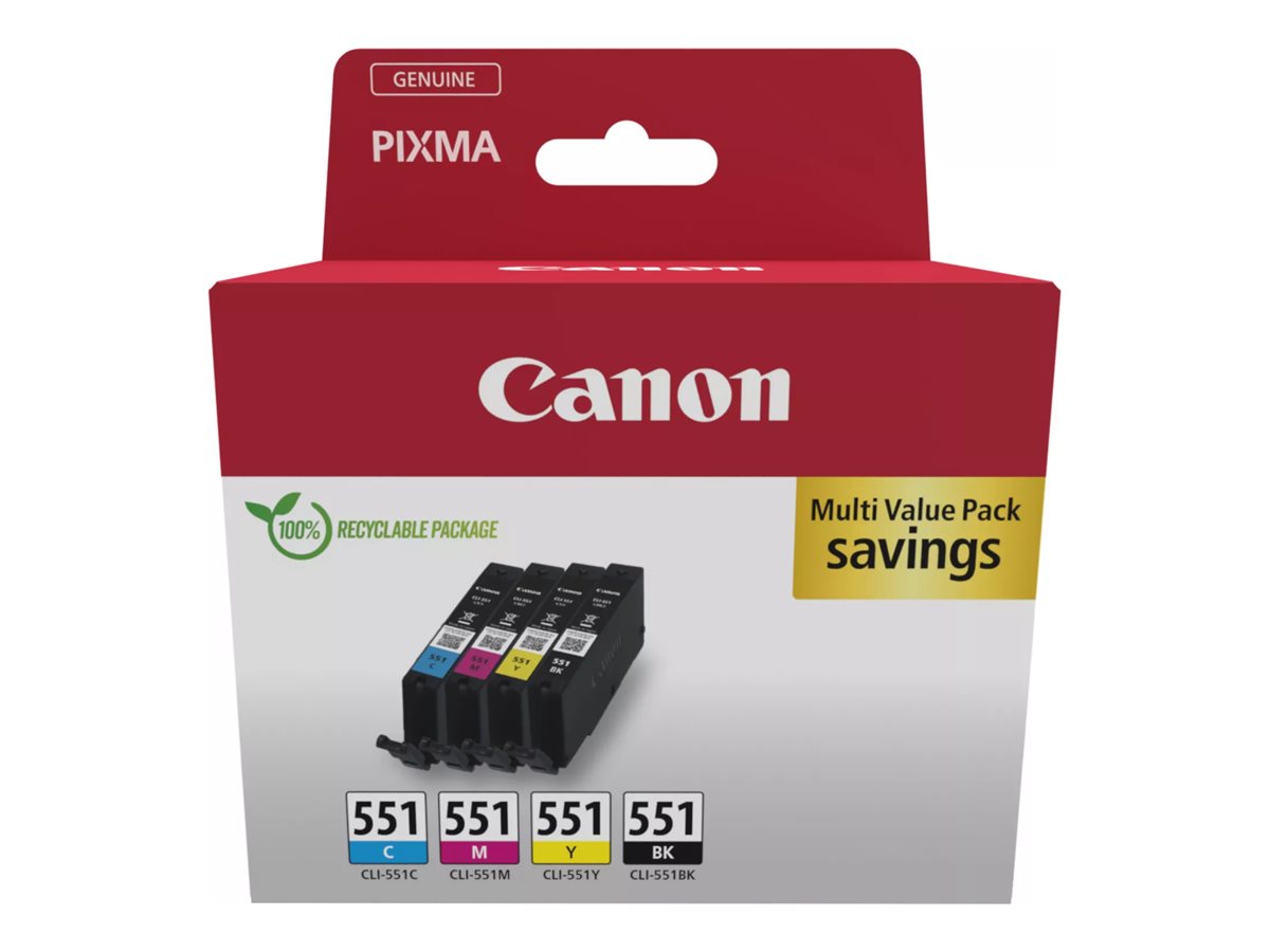 Tinteiros Canon CLI-551 Pack 4 Cores Original