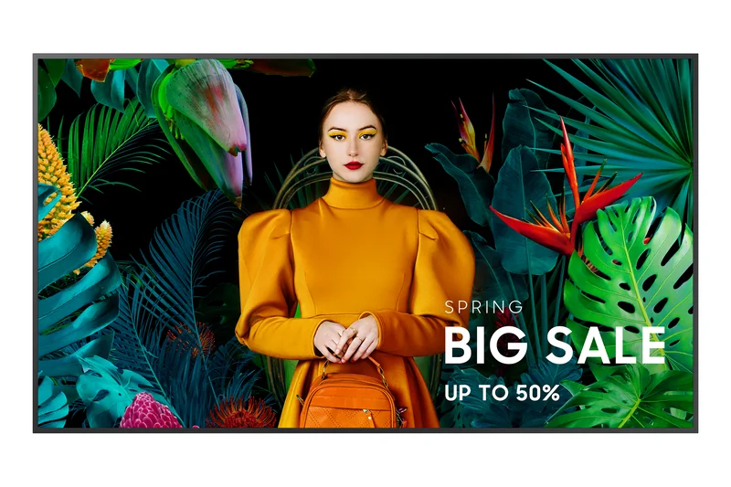 Monitor Profissional Samsung QB65C 65" UHD 4K Slim-LED 350nits 3xHDMI WiFi Bluetooth Preto - Imagem 4