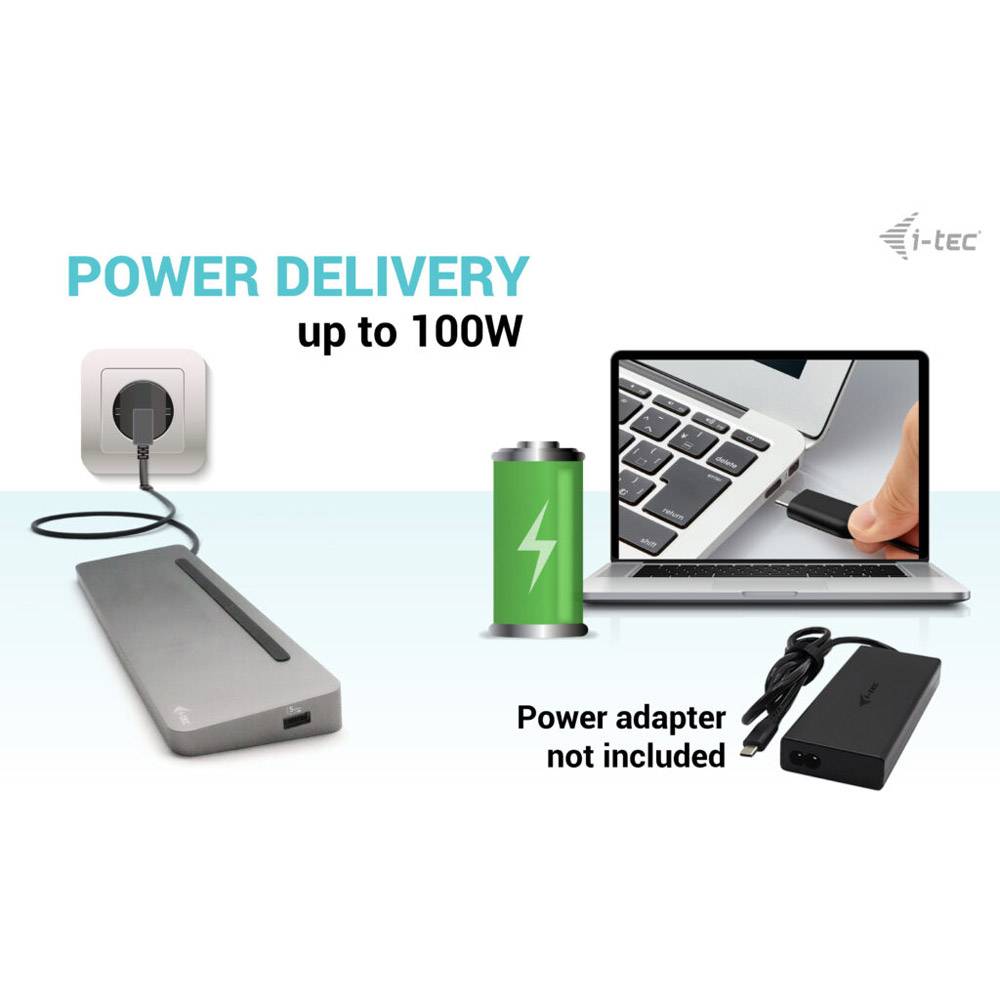 i-Tec 11-in-1 - Estação de engate - para portátil, tablet - USB-C / USB4 / Thunderbolt 3 / Thunderbolt 4 - 11-slot - 2 x DP, HDMI - 1GbE - 100 Watt - Imagem 5