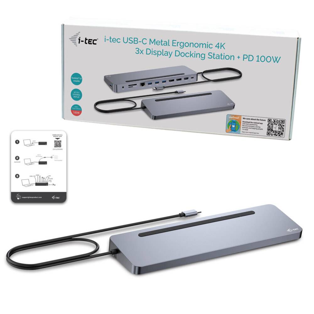 i-Tec 11-in-1 - Estação de engate - para portátil, tablet - USB-C / USB4 / Thunderbolt 3 / Thunderbolt 4 - 11-slot - 2 x DP, HDMI - 1GbE - 100 Watt - Imagem 7