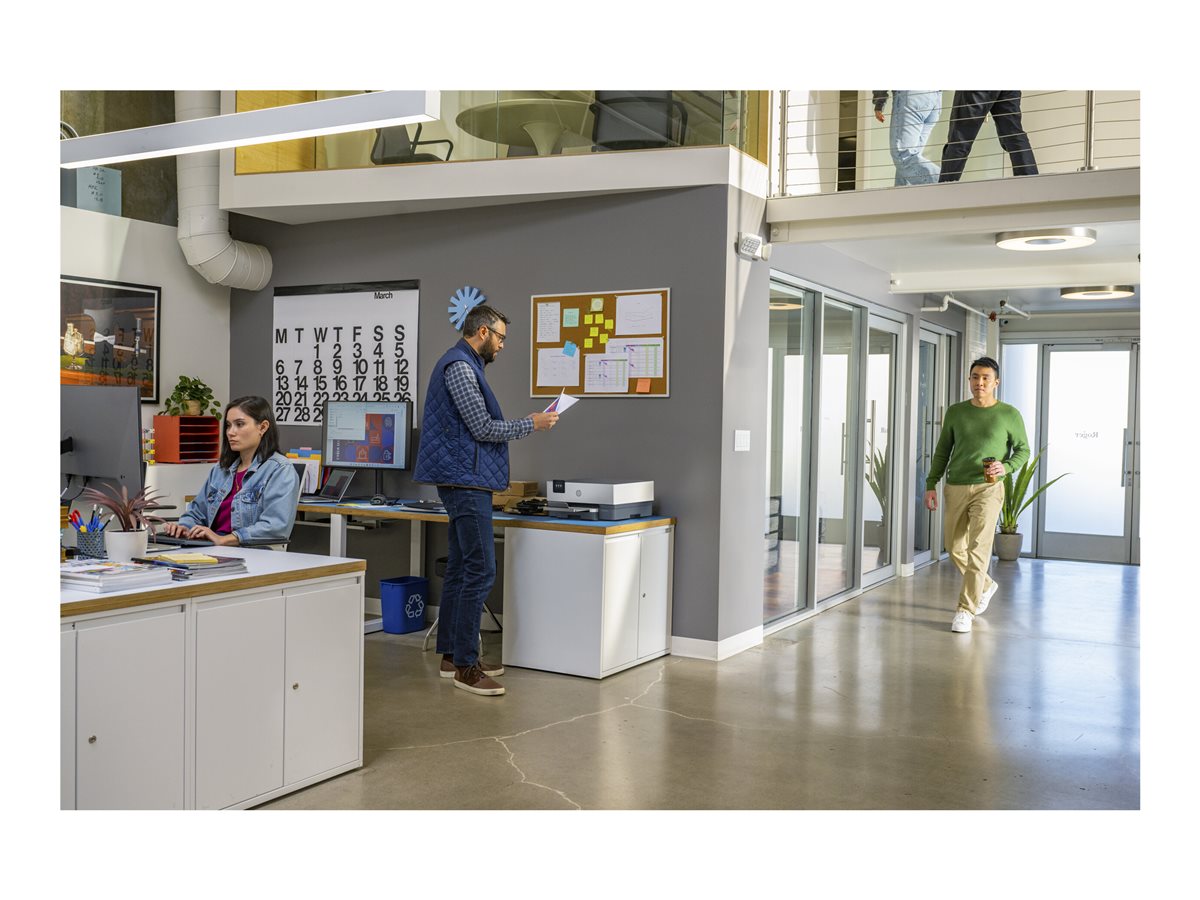 Impressora HP Officejet Pro 9110b Jacto de Tinta Duplex A4 Wi-Fi Cimento - Imagem 9