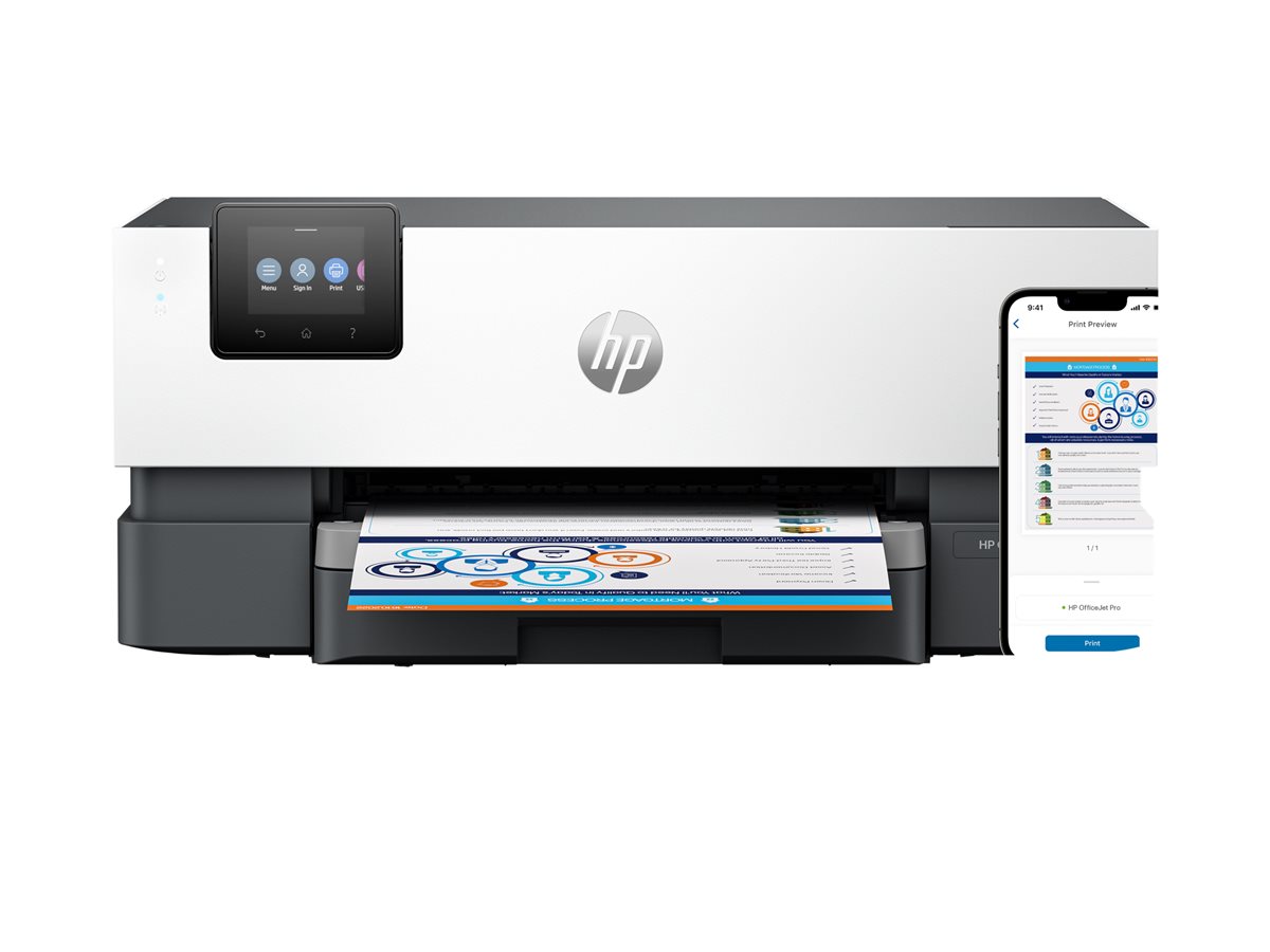 Impressora HP Officejet Pro 9110b Jacto de Tinta Duplex A4 Wi-Fi Cimento - Imagem 7