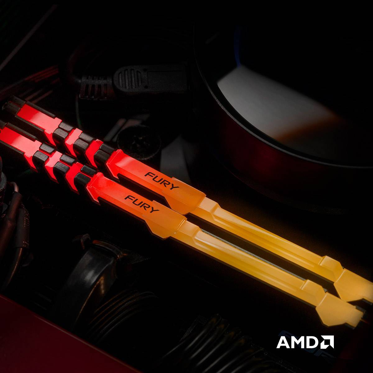 Memória DDR4 Kingston FURY Beast RGB 16 GB 3200 MHz Preto - Imagem 2