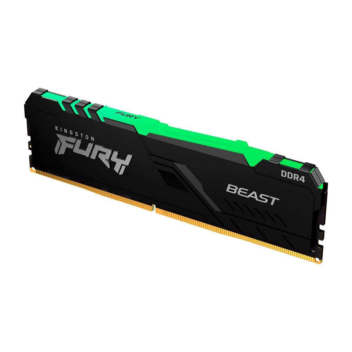 Memória DDR4 Kingston FURY Beast RGB 16 GB 3200 MHz Preto