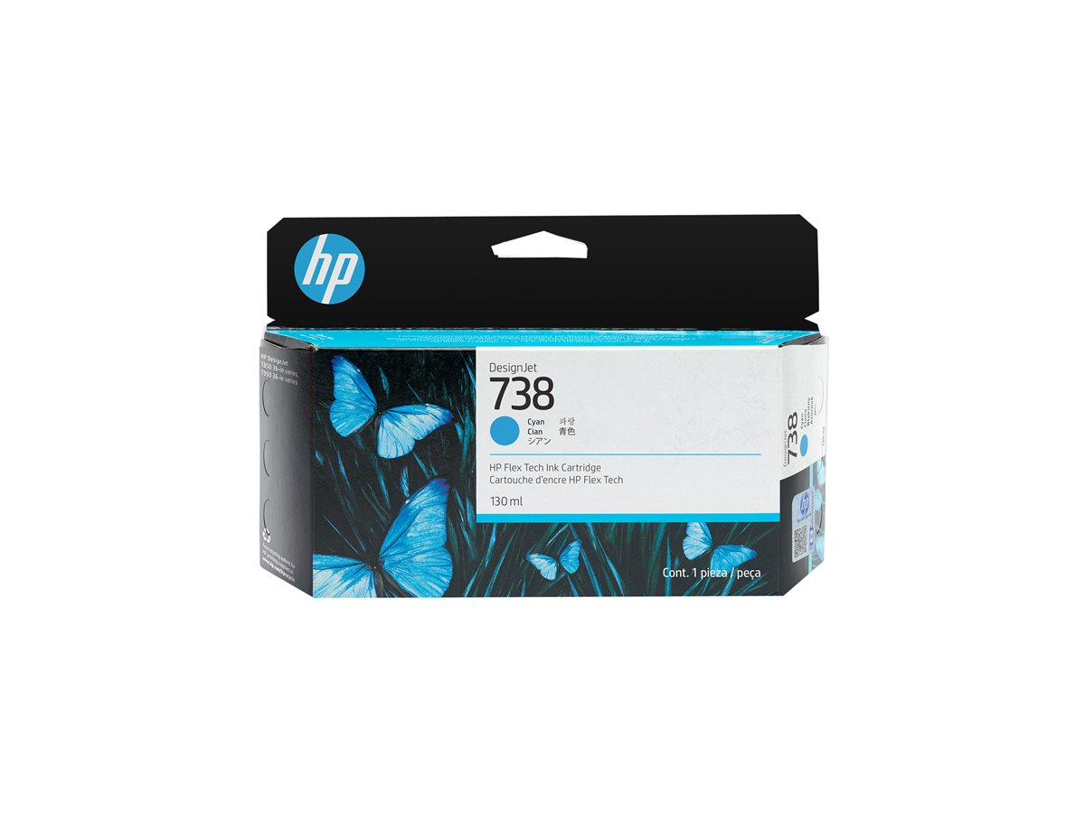 Tinteiro HP 738 Azul Cyan 130 ml Original - Imagem 2