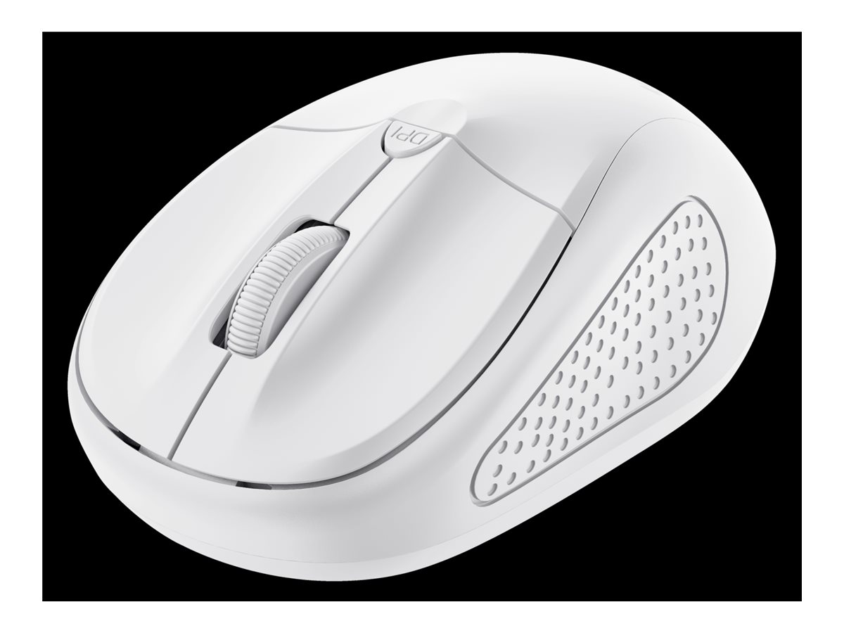 Rato Trust Primo Sem Fios Ambidestro Branco Mate
