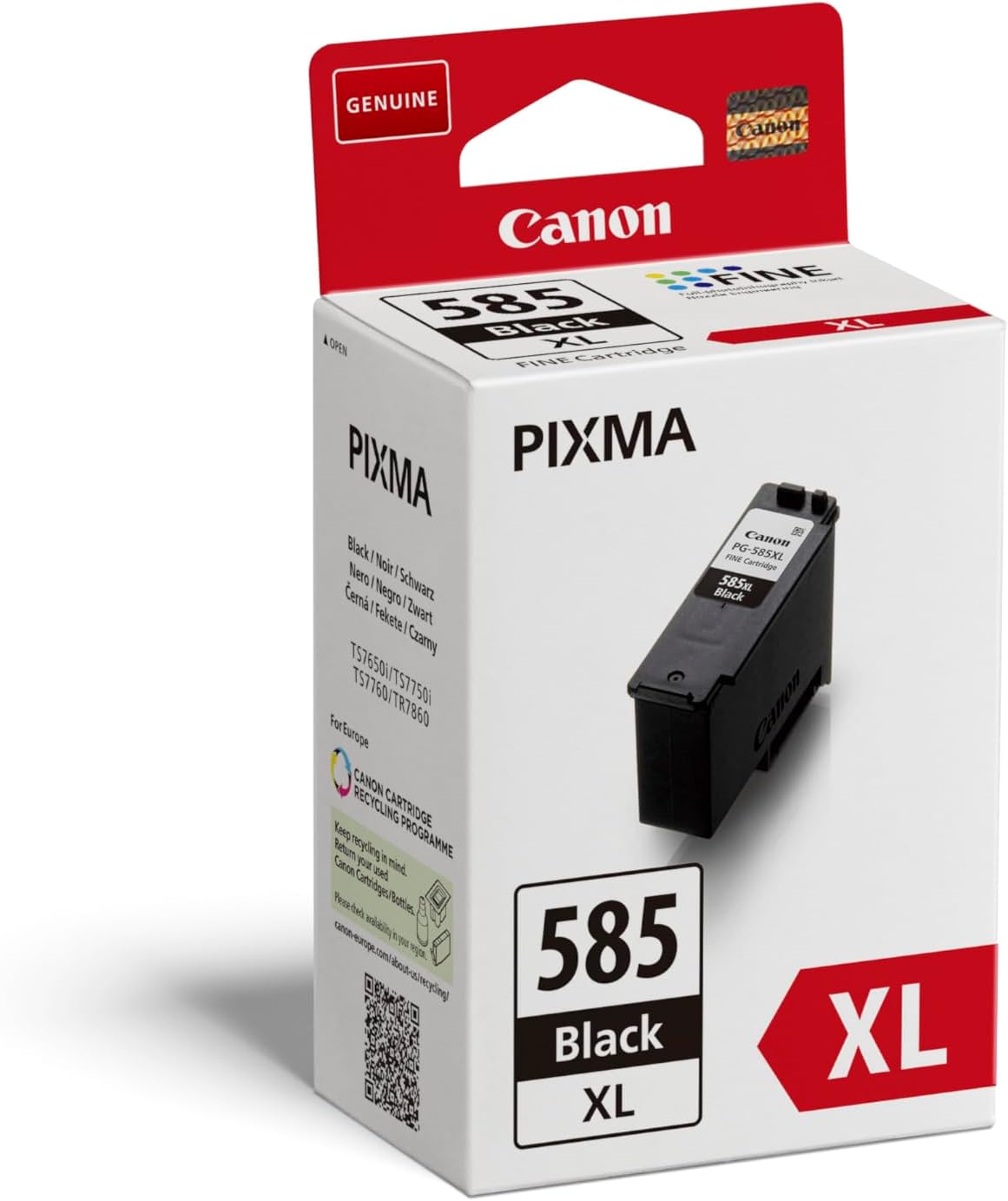Tinteiro Preto Original CANON PG-585XL Alto Rendimento para PIXMA TS7750i - Imagem 2