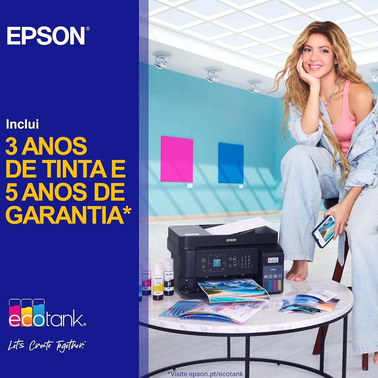 Epson EcoTank ET-14100 - Impressora - a cores - jacto de tinta - ITS - A3 - 4800 x 1200 ppp - até 15 ppm (mono) / até 8 ppm (cor) - capacidade: 100 folhas - USB, Wi-Fi - preto - Imagem 7