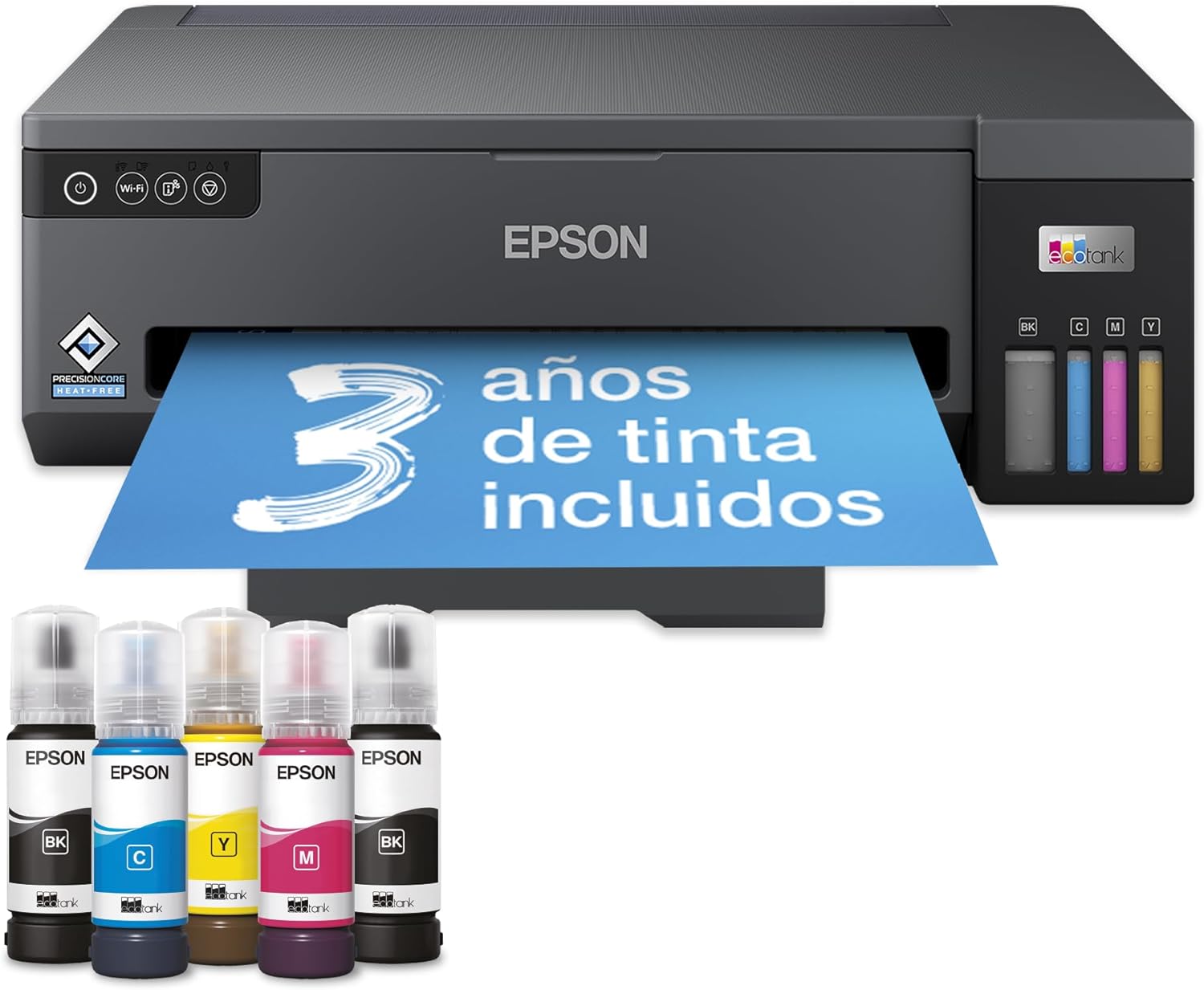 Epson EcoTank ET-14100 - Impressora - a cores - jacto de tinta - ITS - A3 - 4800 x 1200 ppp - até 15 ppm (mono) / até 8 ppm (cor) - capacidade: 100 folhas - USB, Wi-Fi - preto