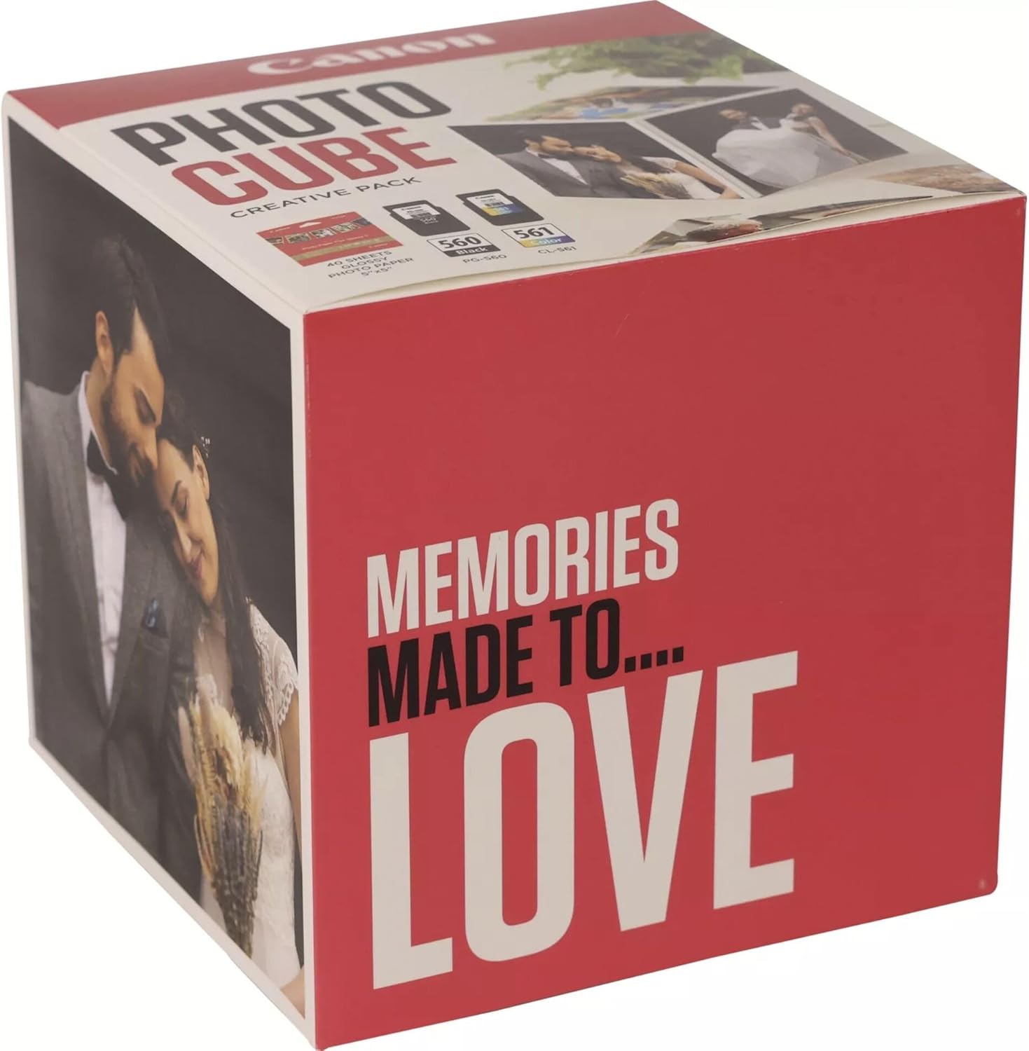 Canon Photo Cube Creative Pack - Brilhante - pack de 2 - preto, cor (ciano, magenta, amarelo) - original - kit de tinteiro / papel - para PIXMA TS5350, TS5350i, TS5351, TS5351i, TS5352, TS5353, TS7450, TS7450i, TS7451, TS7451i - Imagem 2