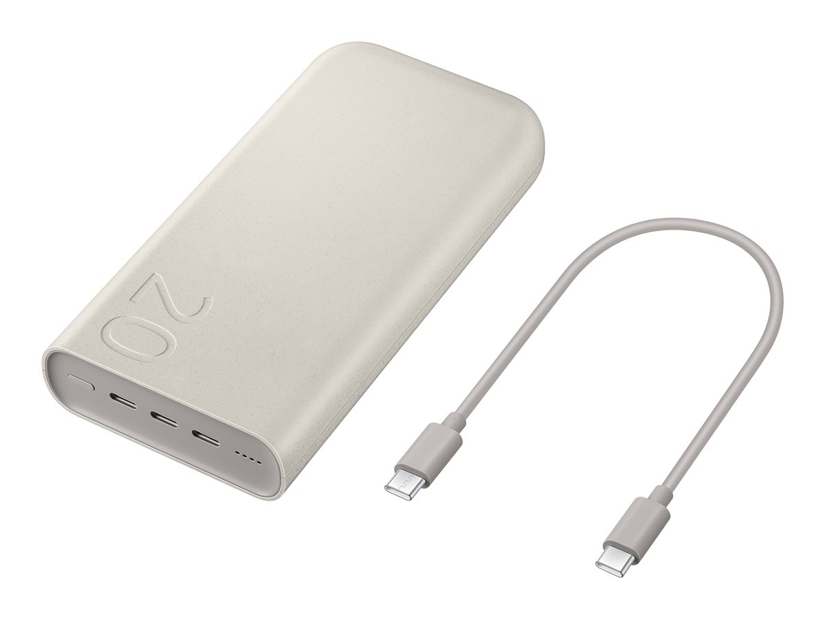 Carregador Portátil Samsung 20000mAh 25W Carga Rápida Bege - Imagem 7