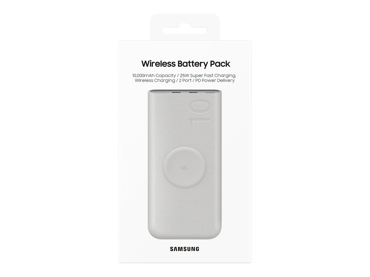 Carregador Portátil Samsung 10000 mAh 25W Fast Charge Bege