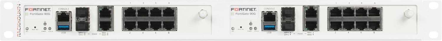 Rackmount.IT FORTIRACK RM-FR-T20 - Kit de montagem de dispositivo de rede - montagem em suporte - sinal branco (RAL 9003) - 1U - 19" - para Fortinet FortiGate 90G, 91G - Imagem 3
