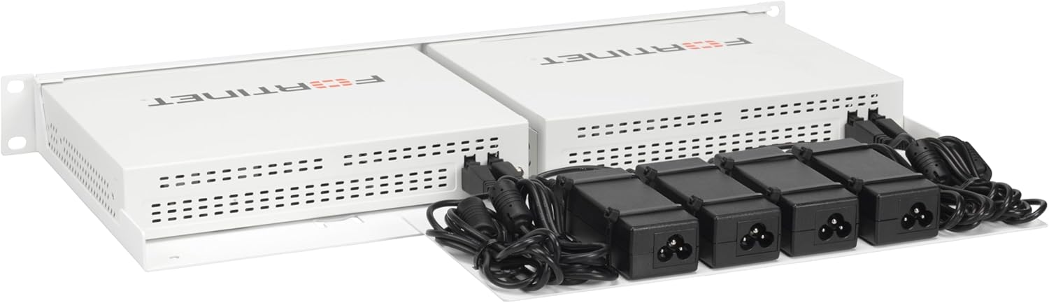 Rackmount.IT FORTIRACK RM-FR-T20 - Kit de montagem de dispositivo de rede - montagem em suporte - sinal branco (RAL 9003) - 1U - 19" - para Fortinet FortiGate 90G, 91G - Imagem 2