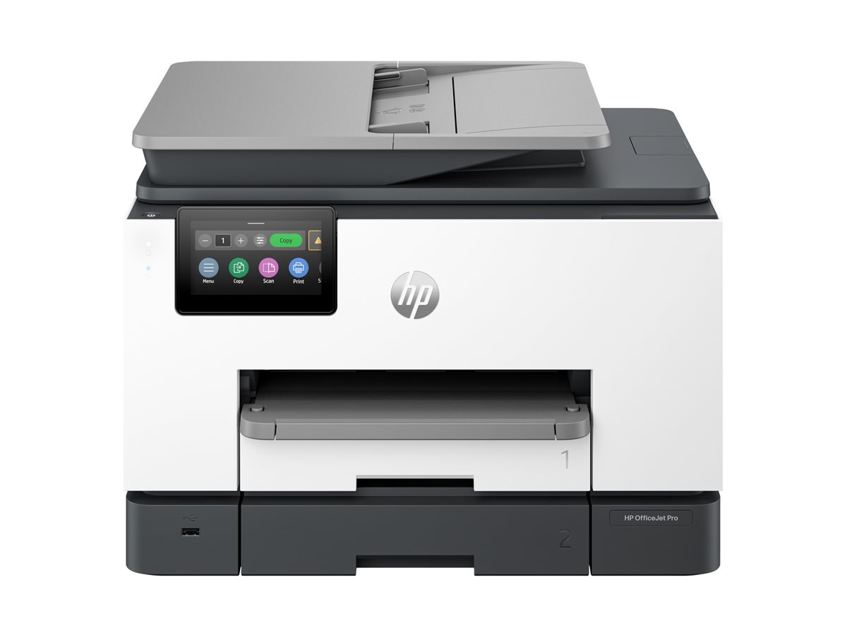 HP Officejet Pro 9132e All-in-One - Impressora multi-funções - a cores - jacto de tinta - Legal (216 x 356 mm) (original) - A4/Legal (media) - até 23 ppm (cópia) - até 25 ppm (impressão) - 500 folhas - 33.6 Kbps - USB 2.0, USB 2.0 host, Wi-Fi(ac), Bluetooth, LAN - cimento - Imagem 3