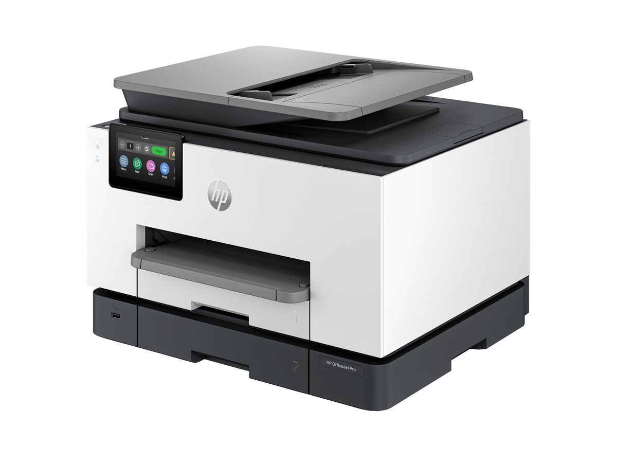 HP Officejet Pro 9132e All-in-One - Impressora multi-funções - a cores - jacto de tinta - Legal (216 x 356 mm) (original) - A4/Legal (media) - até 23 ppm (cópia) - até 25 ppm (impressão) - 500 folhas - 33.6 Kbps - USB 2.0, USB 2.0 host, Wi-Fi(ac), Bluetooth, LAN - cimento - Imagem 4