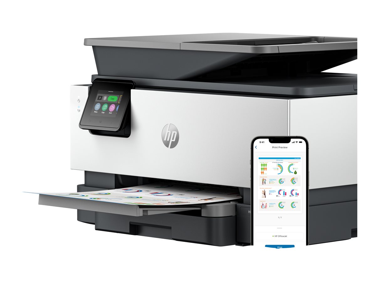Impressora Multifunções HP Officejet Pro 9122e Jacto Tinta Wi-Fi Cimento - Imagem 4