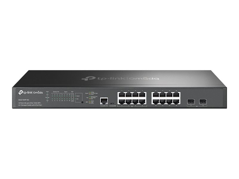 Switch Gerido TP-LINK SG3218XP-M2 Omada L2+ 16 Portas (8x 2.5G PoE+) 8x 2.5G Non-PoE 2x 10G SFP+