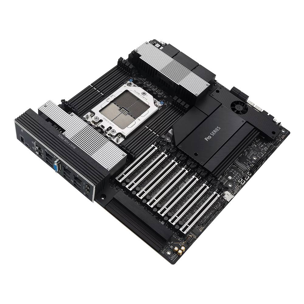 ASUS PRO WS WRX90E-SAGE SE - Placa-mãe - SSI EEB AST2600 - Socket sTR5 - AMD WRX90 Chipset - USB 3.2 Gen 1, USB-C 3.2 Gen 2x2, USB4 - Gigabit LAN - gráfico integrado (necessário CPU) - HD Audio (6-canais) - Imagem 5
