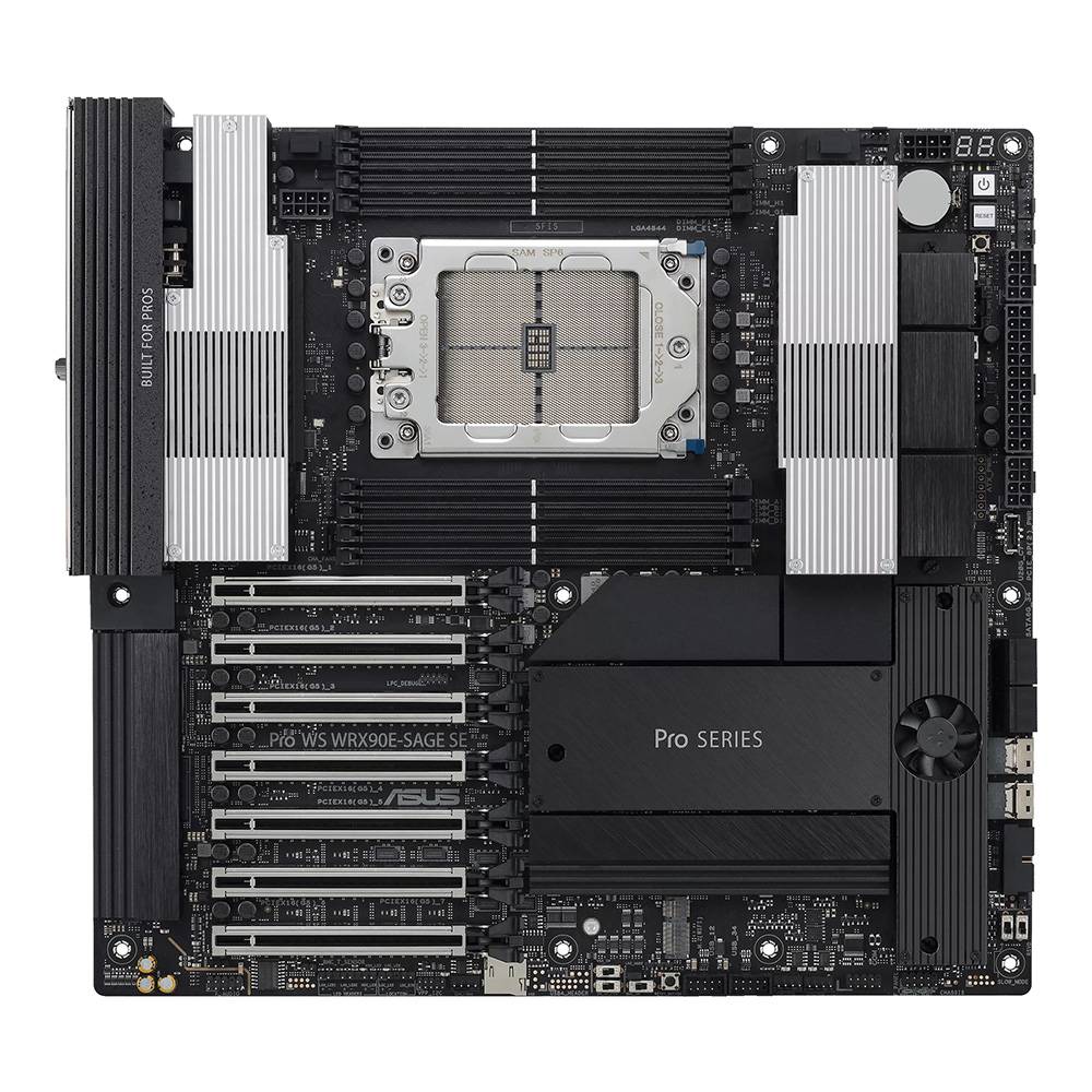 ASUS PRO WS WRX90E-SAGE SE - Placa-mãe - SSI EEB AST2600 - Socket sTR5 - AMD WRX90 Chipset - USB 3.2 Gen 1, USB-C 3.2 Gen 2x2, USB4 - Gigabit LAN - gráfico integrado (necessário CPU) - HD Audio (6-canais) - Imagem 2
