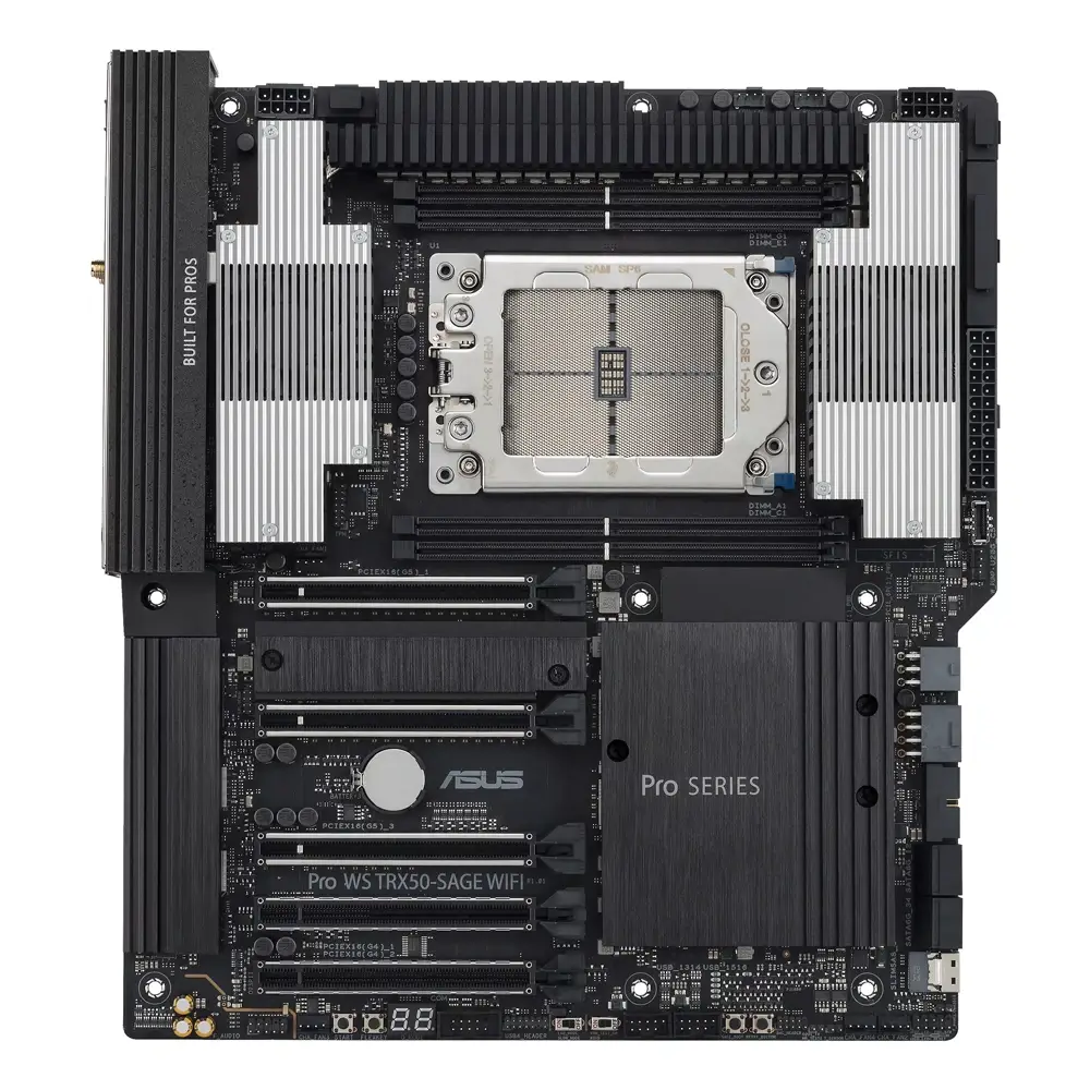 Motherboard ASUS PRO WS TRX50-SAGE WIFI Socket sTR5 AMD TRX50 SSI CEB 10Gb LAN Wi-Fi 7 - Imagem 2