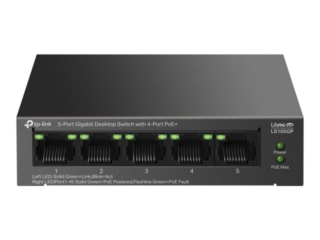 Switch TP-Link LiteWave LS105GP 5 Portas Gigabit PoE+