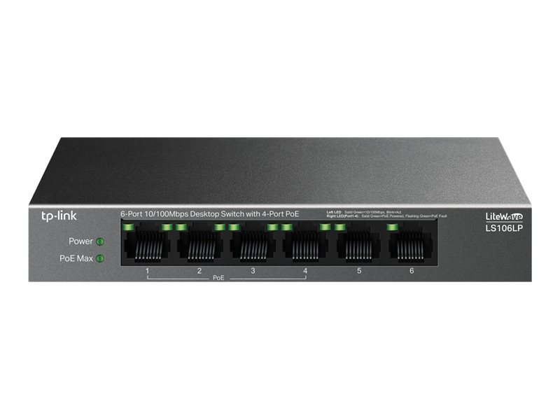 Interruptor TP-Link LiteWave LS106LP 6 Portas PoE