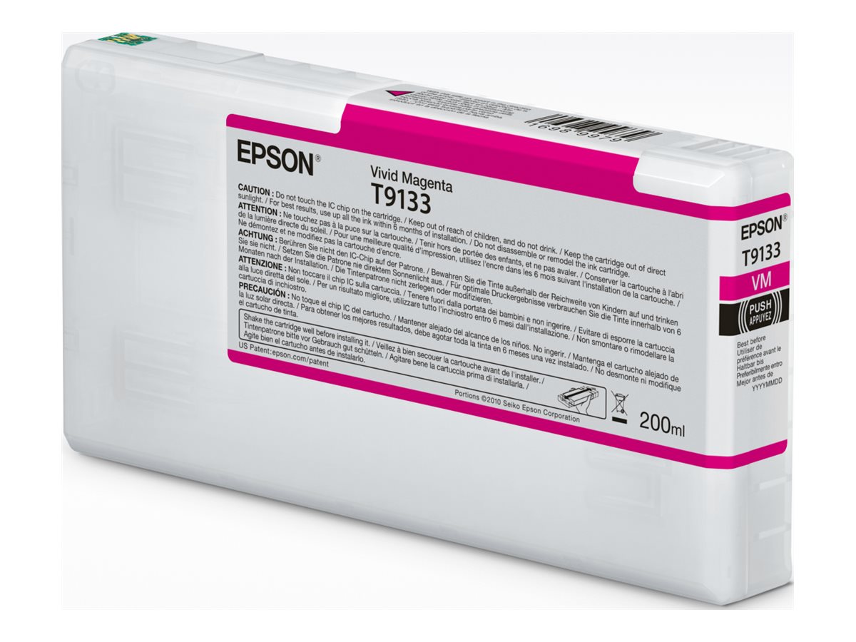 Tinteiro Epson T9133 Magenta Vivo 200ml