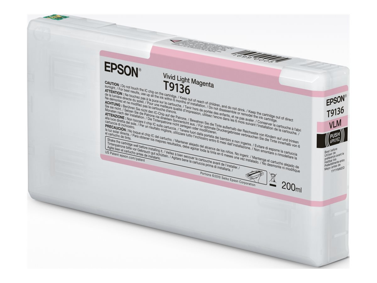 Tinteiro Epson T9136 Original 200 ml Magenta Claro Vivo