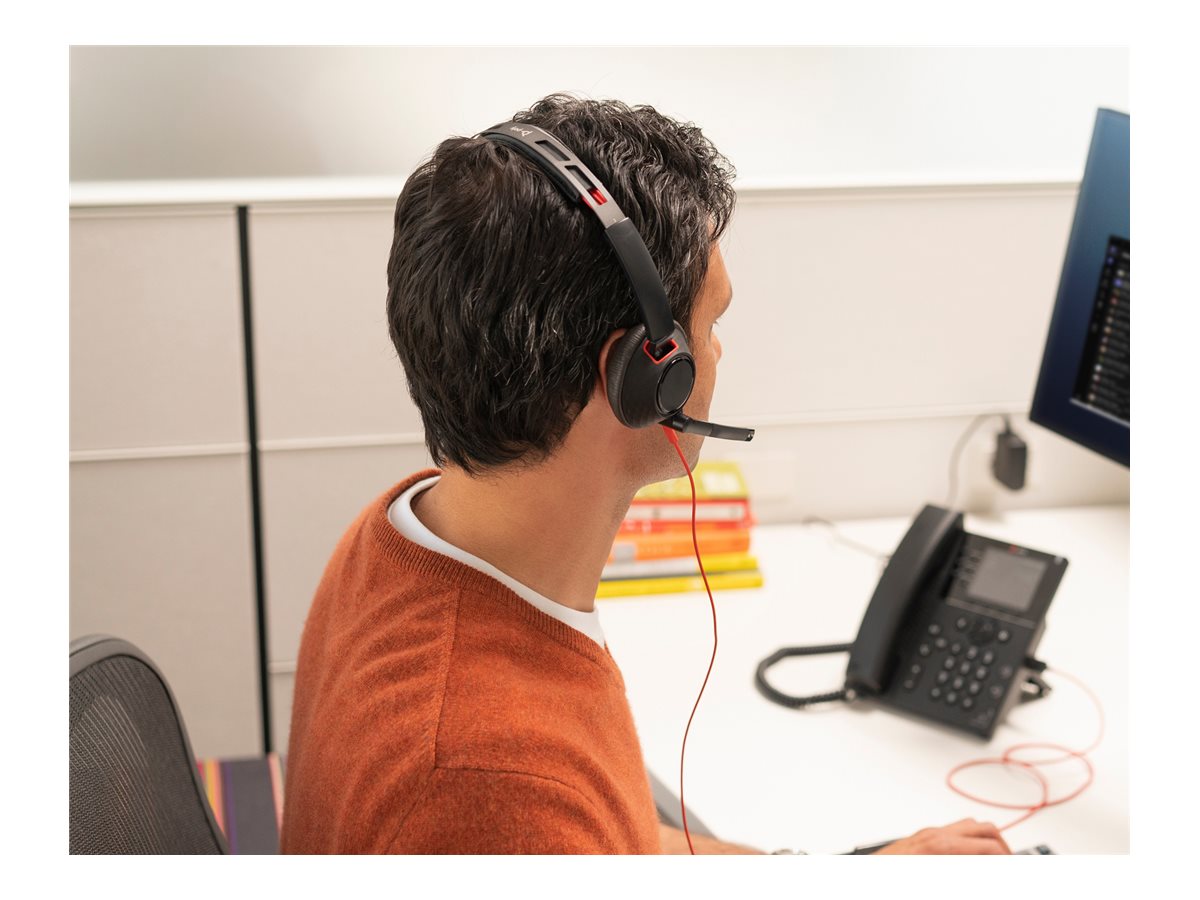 Headset Poly Blackwire 5220 Com Fio USB-C Preto Teams - Imagem 3