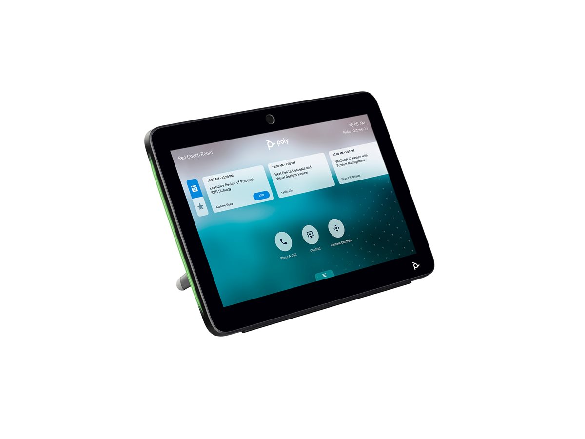 Controlador Toque HP Poly TC10 p/ Salas Zoom Tátil LED Montagem Parede S/ Cabo Alimentação Preto - Imagem 4