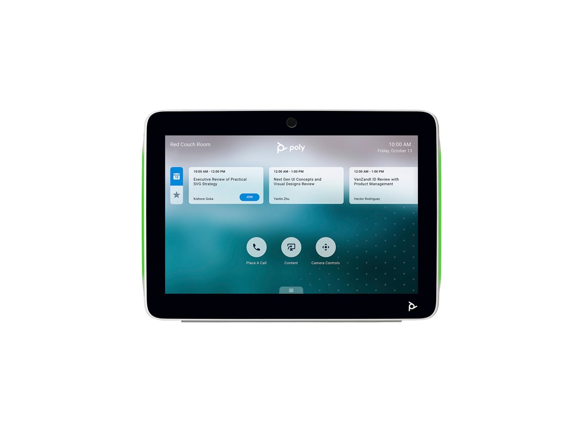 Controlador Toque HP Poly TC10 p/ Salas Zoom Tátil LED Montagem Parede S/ Cabo Alimentação Preto - Imagem 5