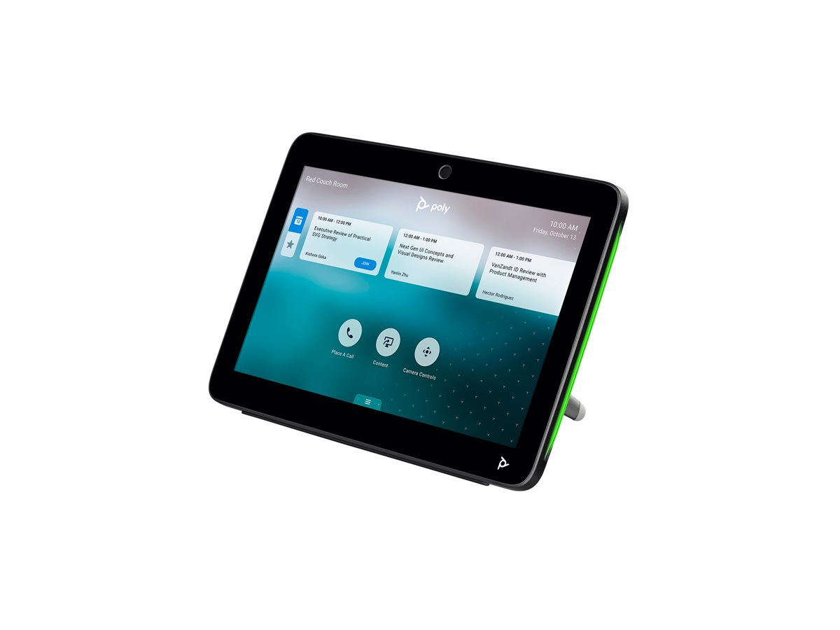 Controlador Toque HP Poly TC10 p/ Salas Zoom Tátil LED Montagem Parede S/ Cabo Alimentação Preto - Imagem 7