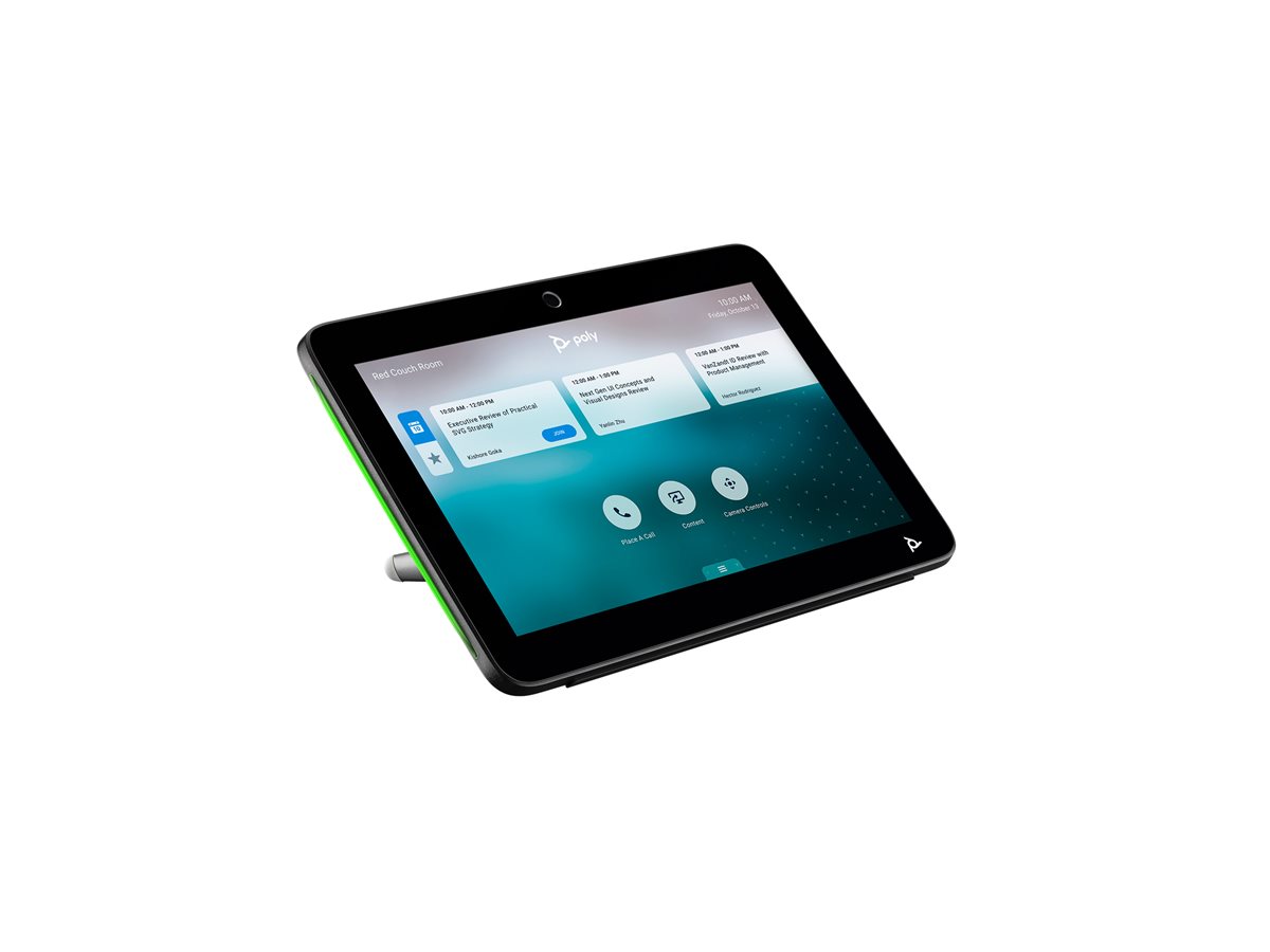 Controlador Toque HP Poly TC10 p/ Salas Zoom Tátil LED Montagem Parede S/ Cabo Alimentação Preto - Imagem 2