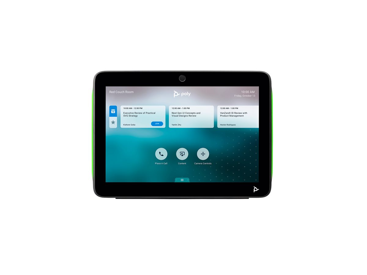 Controlador Toque HP Poly TC10 p/ Salas Zoom Tátil LED Montagem Parede S/ Cabo Alimentação Preto - Imagem 8