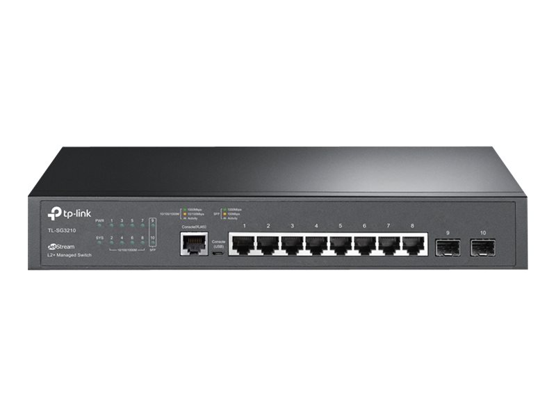 Switch TP-Link JetStream TL-SG3210 Administrado 8 Portas Gigabit 2 SFP