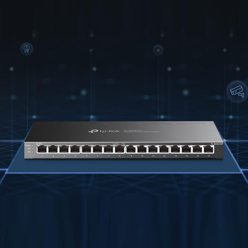 Switch Smart TP-LINK JetStream 16 Portas Gigabit com 8 Portas PoE+ - Imagem 2