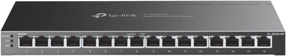 Switch Smart TP-LINK JetStream 16 Portas Gigabit com 8 Portas PoE+