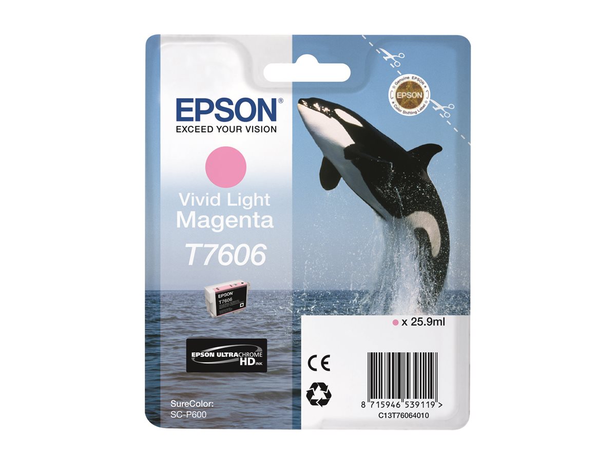 Tinteiro Epson T7606 Magenta Claro Vivo 25.9 ml Original - Imagem 2