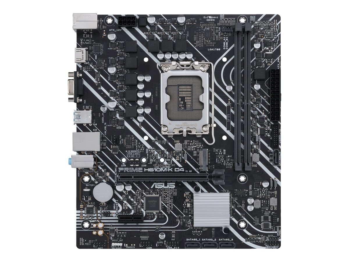 Motherboard ASUS Prime H610M-K D4 ARGB Socket LGA1700 Intel H610 micro-ATX 2xDDR4 PCIe 4.0 M.2
