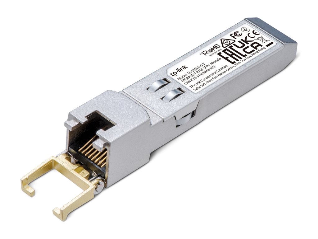 TP-Link TL-SM5310-T V1 - Módulo de transceptor SFP+ - 10GbE, 5GbE, 2.5GbE - 100Base-TX, 1000Base-T, 10GBase-T, 2.5GBase-T, 5GBase-T - até 30 m - para JetStream TL-SG3452XP V1