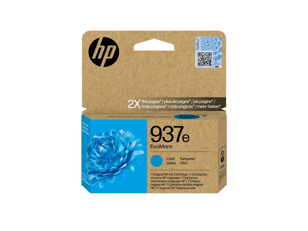 Tinteiro HP 937e EvoMore Cyan Original - Imagem 2
