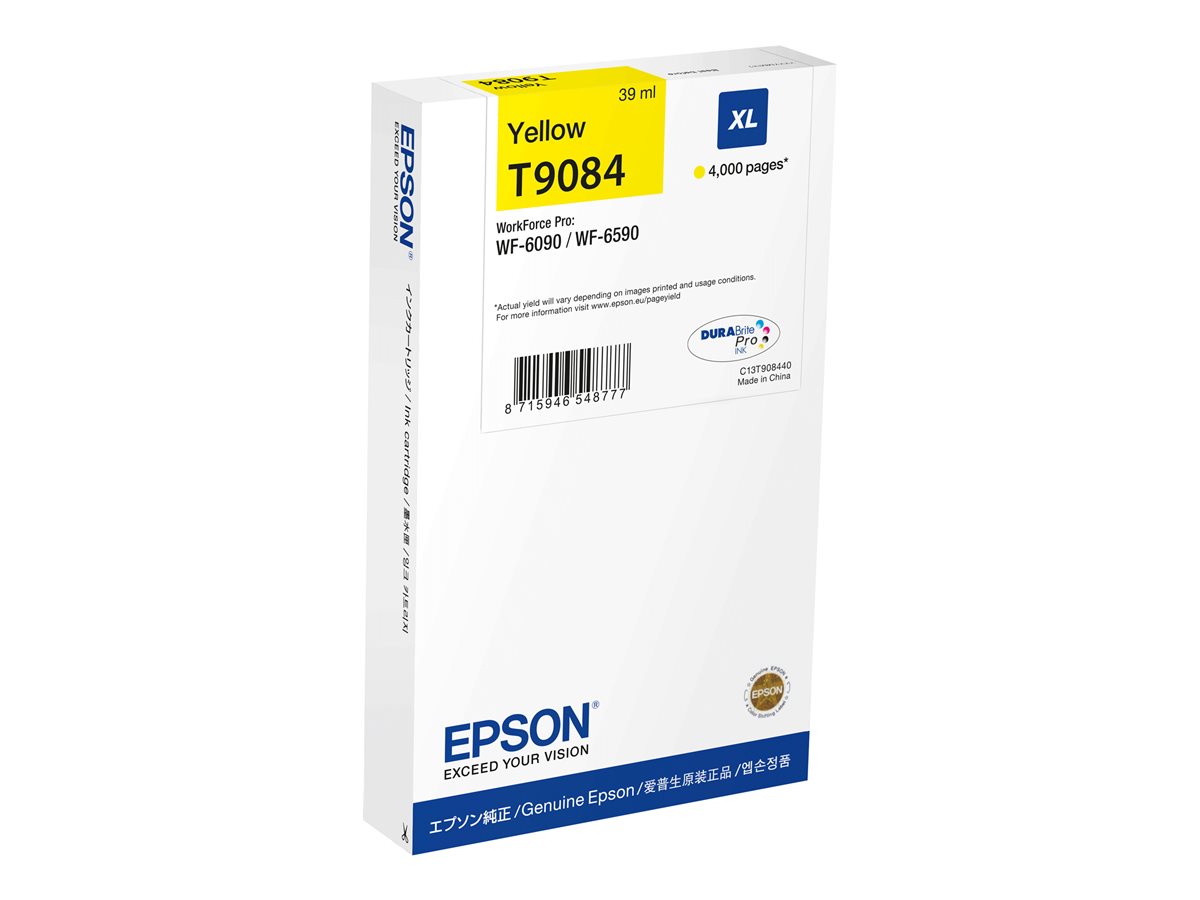 Tinteiro Epson T9084 XL Amarelo 39ml Original - Imagem 1