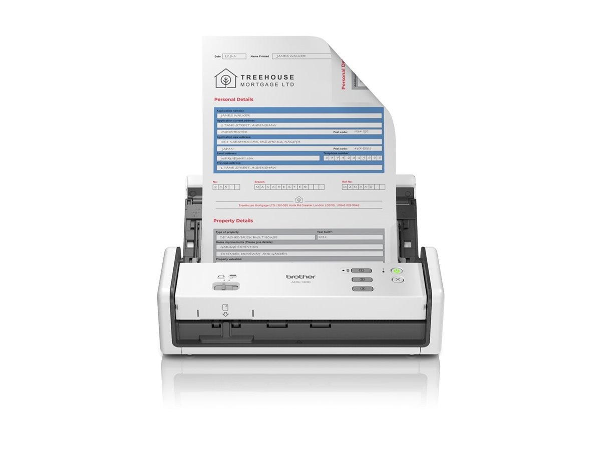 Scanner Brother ADS-1300 A4 Duplex ADF 20 folhas USB-C