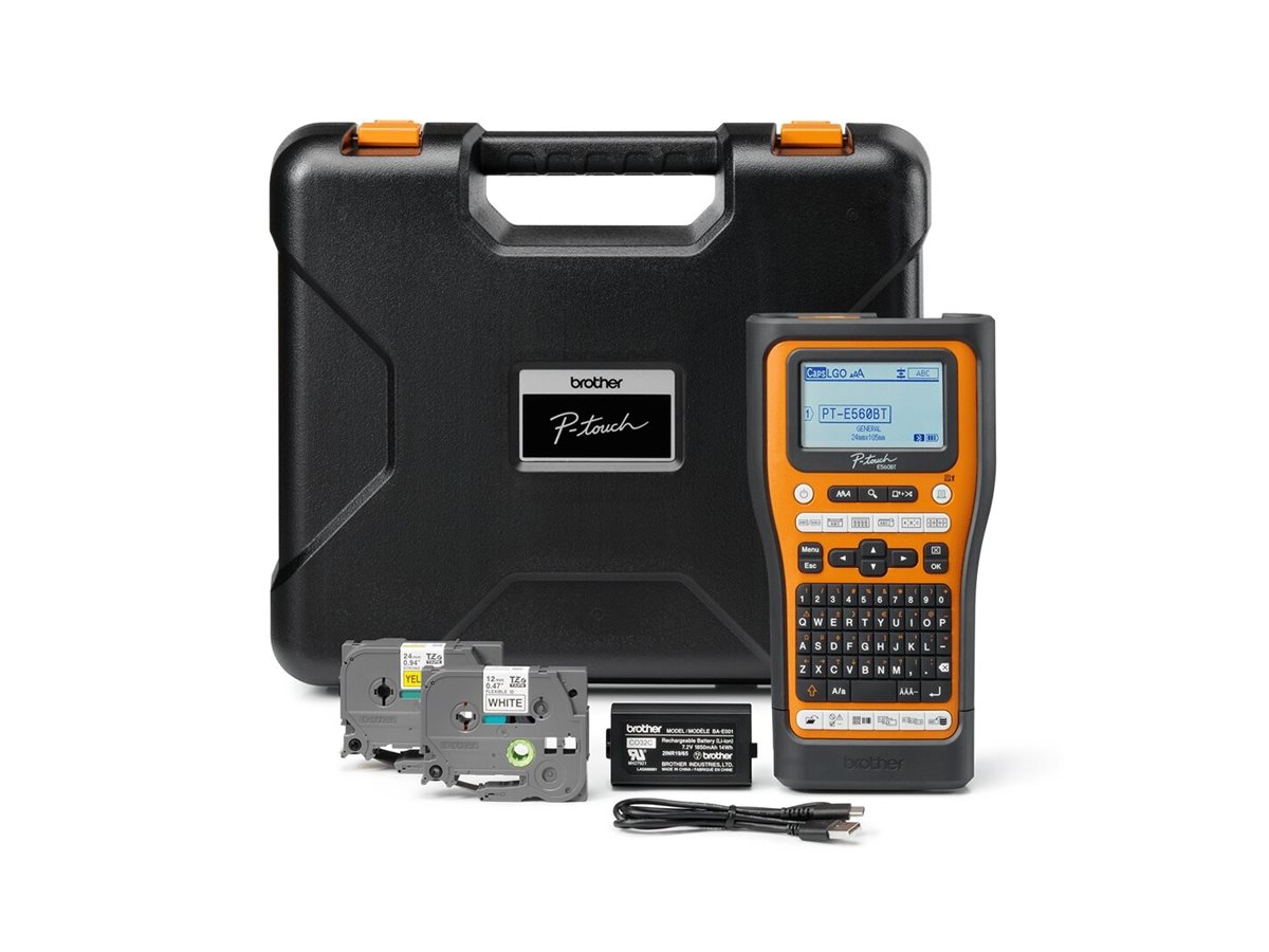 Etiquetadora Brother P-Touch PT-E560BTVP Preto Laranja - Imagem 4