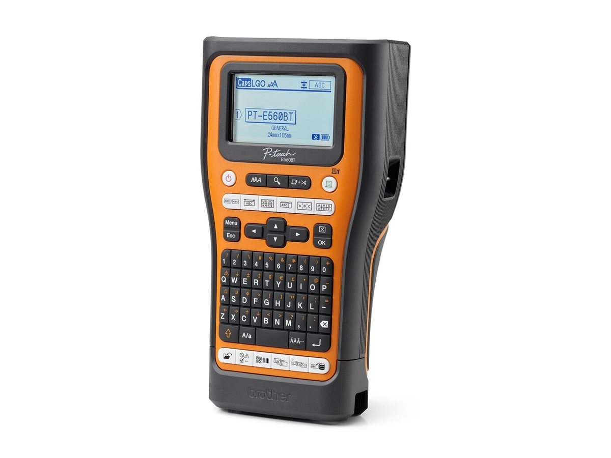 Etiquetadora Brother P-Touch PT-E560BTSP Bluetooth USB Preto Laranja - Imagem 2