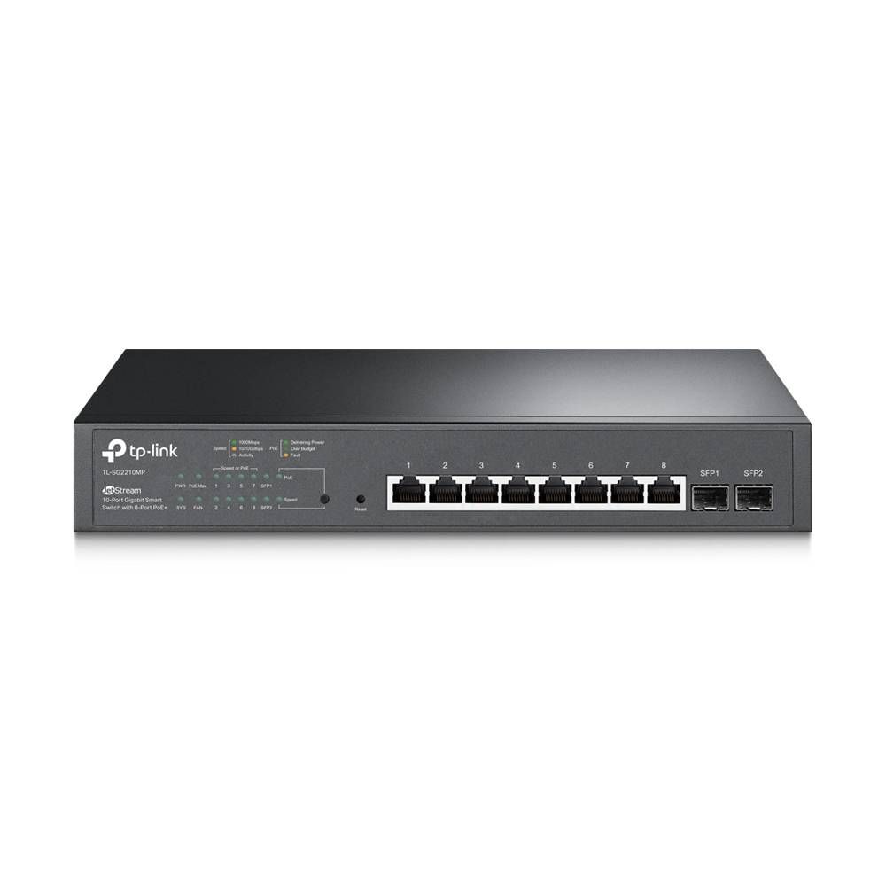Switch Gerenciável TP-Link TL-SG2210MP 8 Portas PoE+ 150W