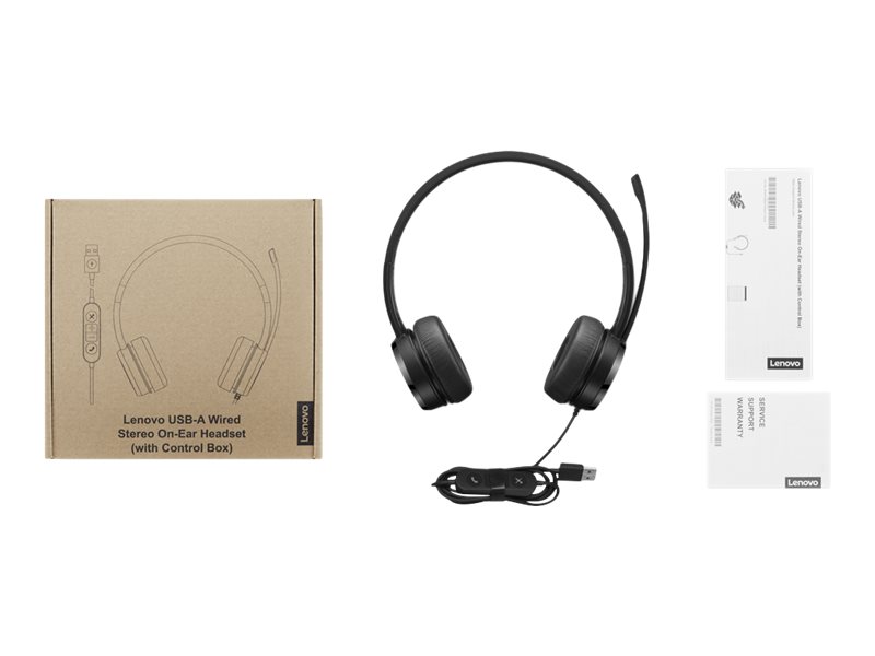 Auscultadores Lenovo Com Fio USB-A Preto - Imagem 7