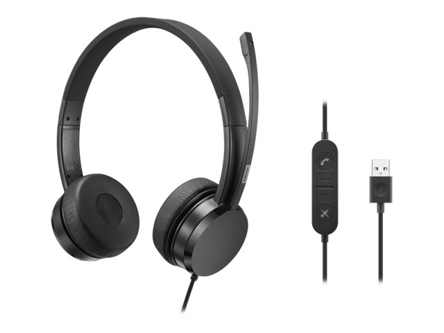 Auscultadores Lenovo Com Fio USB-A Preto - Imagem 5