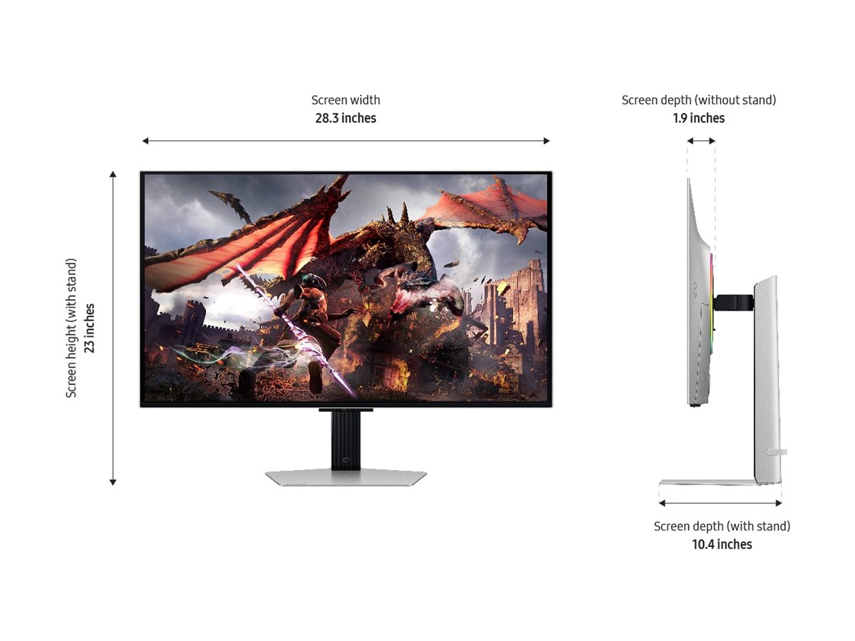 Monitor OLED Samsung Odyssey G8 32" Gaming Smart 4K 240Hz Prata - Imagem 4